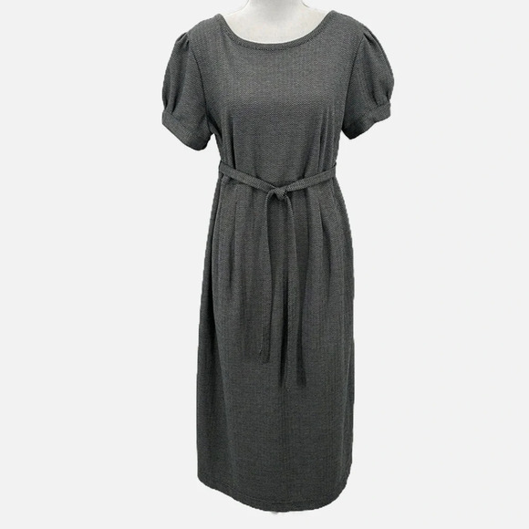 Liz Lange Maternity For Target Chevron Knee Length Dress Belted - Size Large - Picture 1 of 6